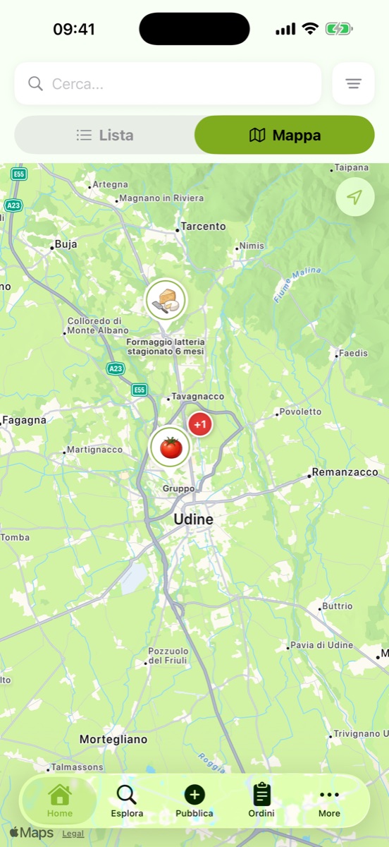 Mappa dei produttori
