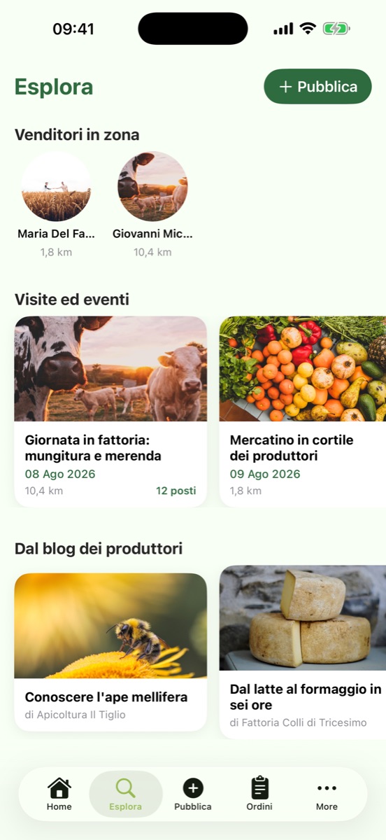 Sezione Esplora