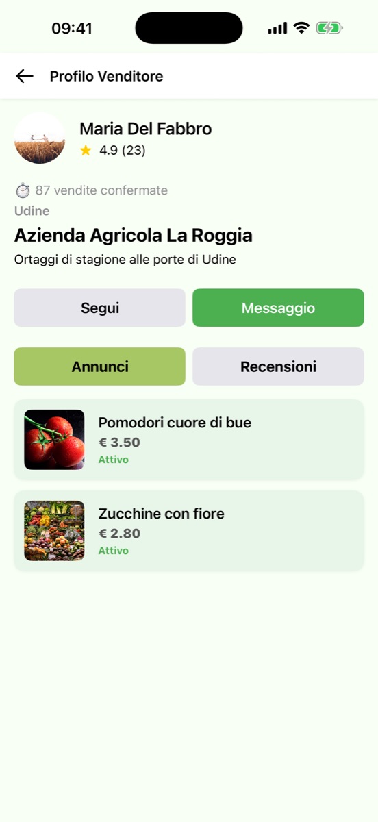 Profilo di un venditore
